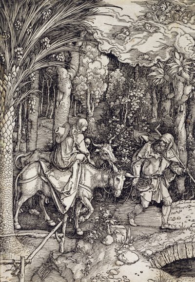 De vlucht naar Egypte, ca. 1500 door Albrecht Dürer